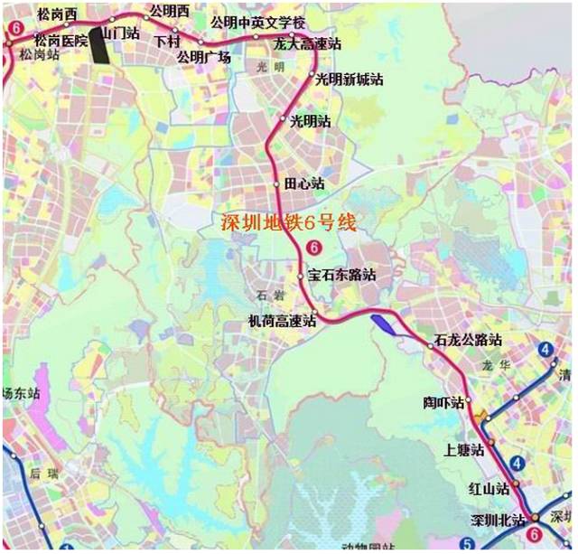 深圳地铁线路图6号线图片